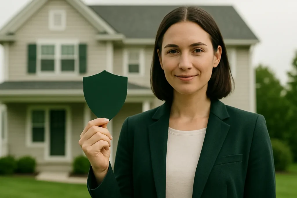 mujer feliz despues de haber contratado su seguro para casas